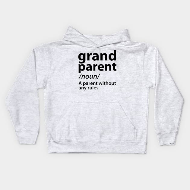 Grandad Grandparent Definition funny Saying Quote Kids Hoodie by stonefruit
